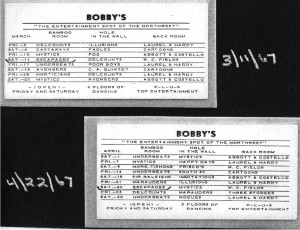 Bobby's Schedule - 1