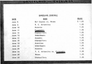 Danceland Schedule -1