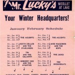 Mr Lucky's Band Schedule 1964